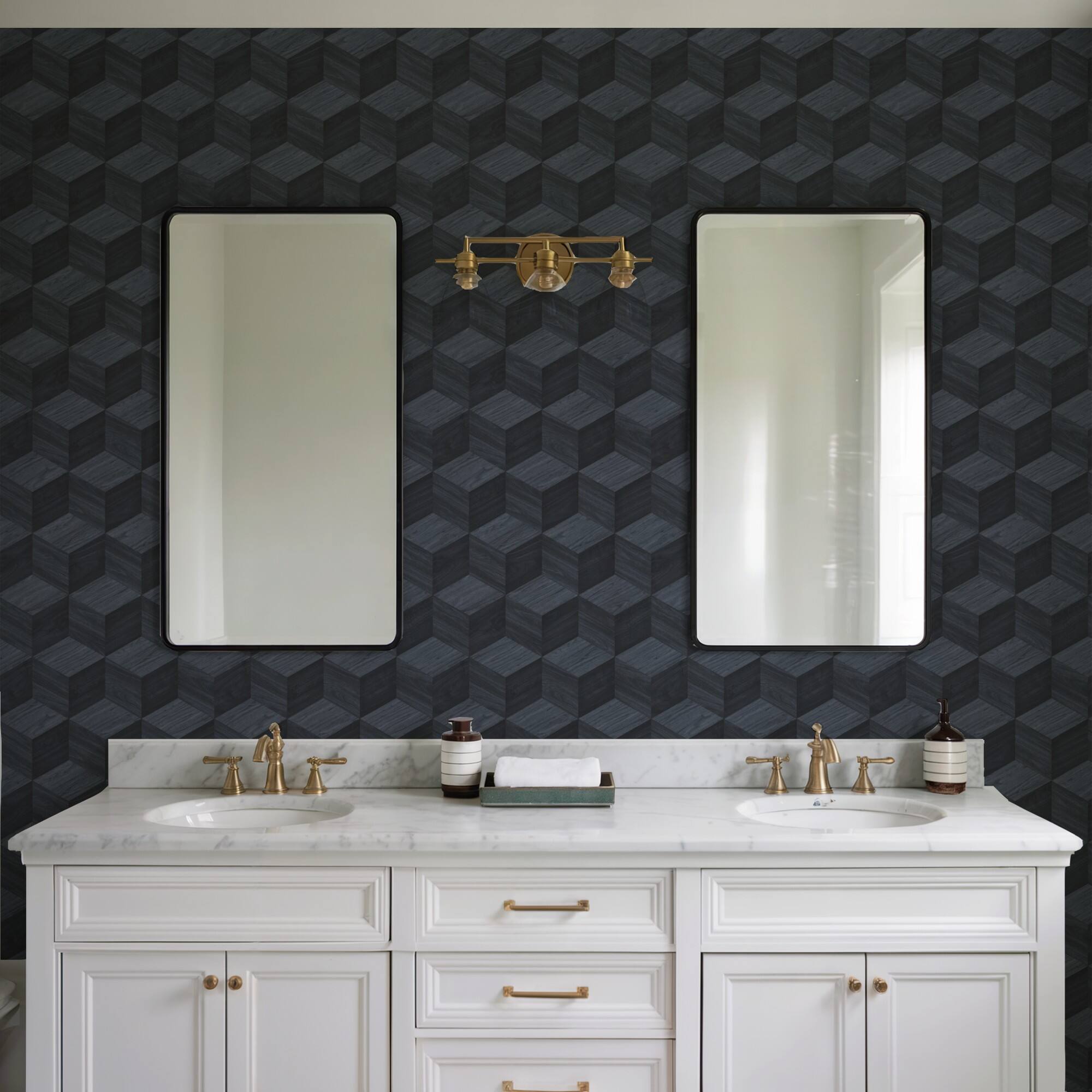 Designs Direct Woodgrain Grid Wallpaper
